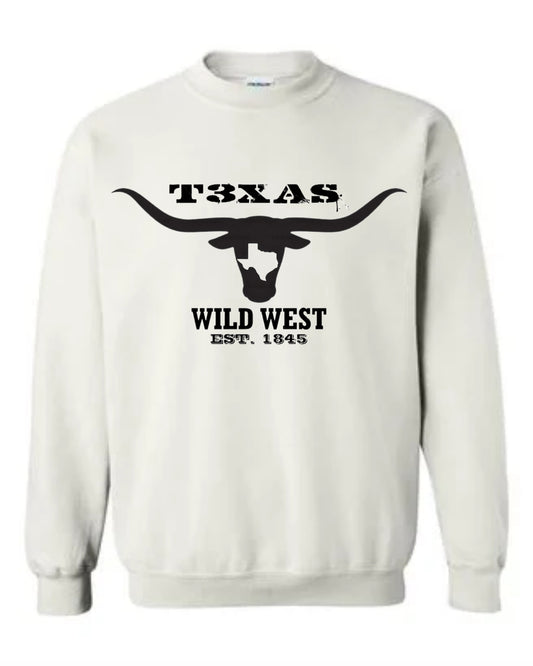 LONGHORN TEXAS WILD WEST CREWNECK SWEATER