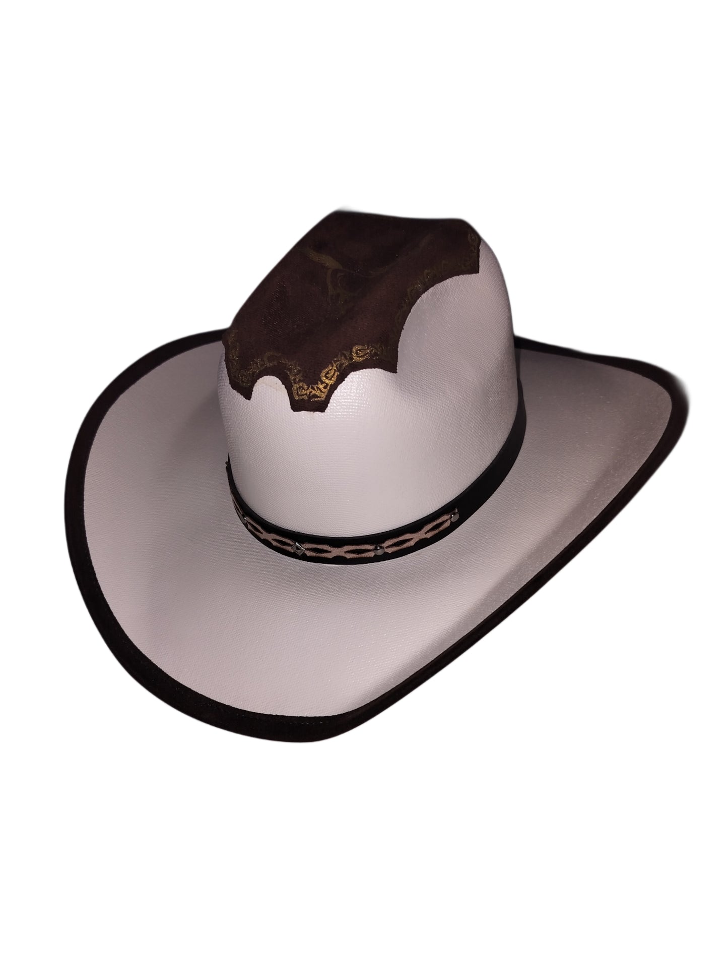 WHITE NYLON TEJANA W/ HORSE DESIGN ON TOP
