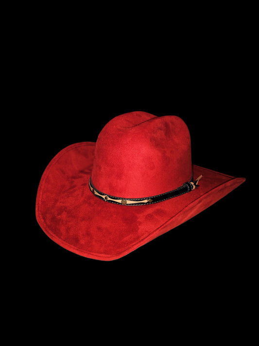 RED SUEDE TEJANA HAT